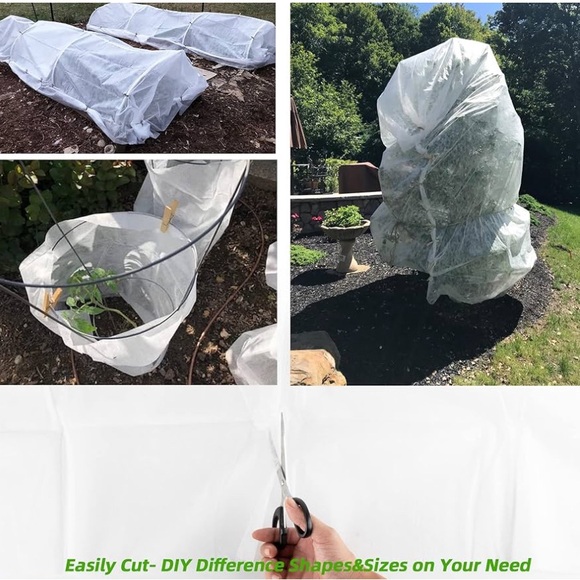 CJGQ (x2) 10’x30’ Polypropylene Plant Cover Blankets, Winter Protection Anti Bug - Picture 4 of 9
